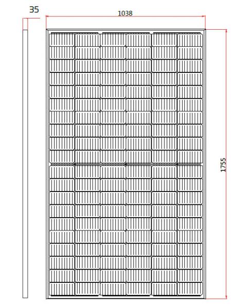 Photovoltaik Modul - 120 Mono PERC Half Cell - 390 Watt - silber